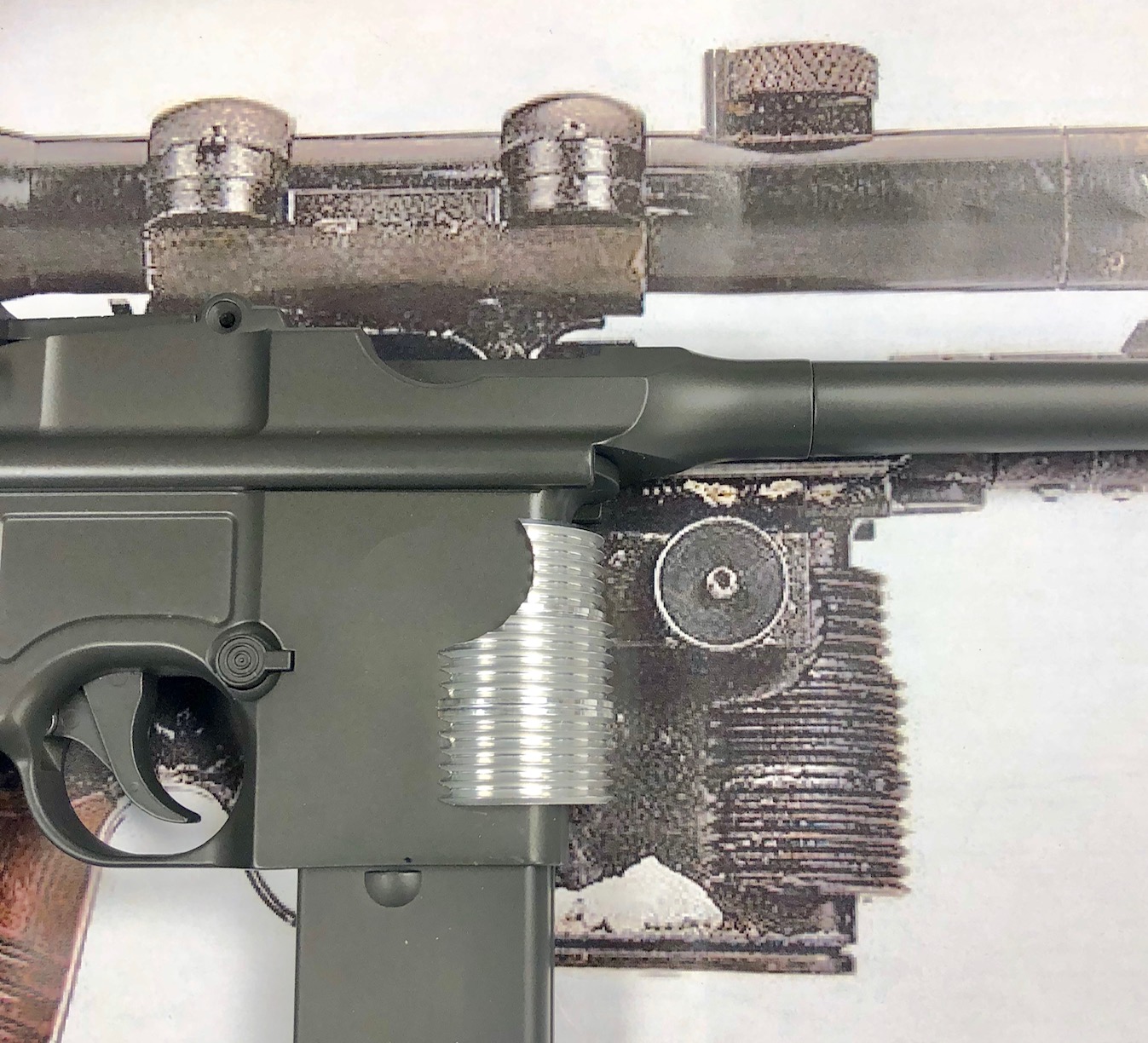 DL44 Hansol dl44 TFA aluminum heat sink  greeblie Cnc machined aluminum heat sink Dl 44 blaster shown and is not included in this auction,,,,  just one aluminum heat sink