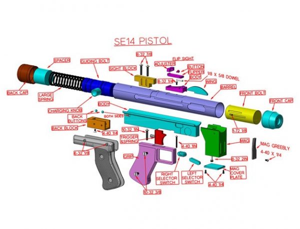 DEATH TROOPER SE-14 REPLICA BLASTER KIT (UNASSEMBLED) - Blaster Factory